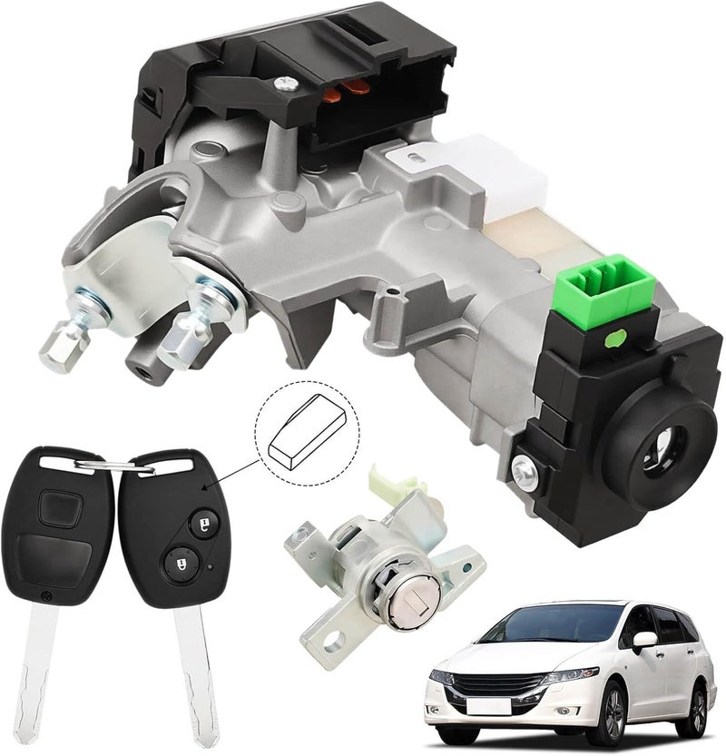RAMATA 72185-SHJ-A01 Ignition Switch Lock Cylinder with Key (with Blank Chip) Compatible with 2005 2006 2007 2008 2009 2010 Honda Odyssey (Ignition Chip: 48,Frequency: 315mHz) - Image 1